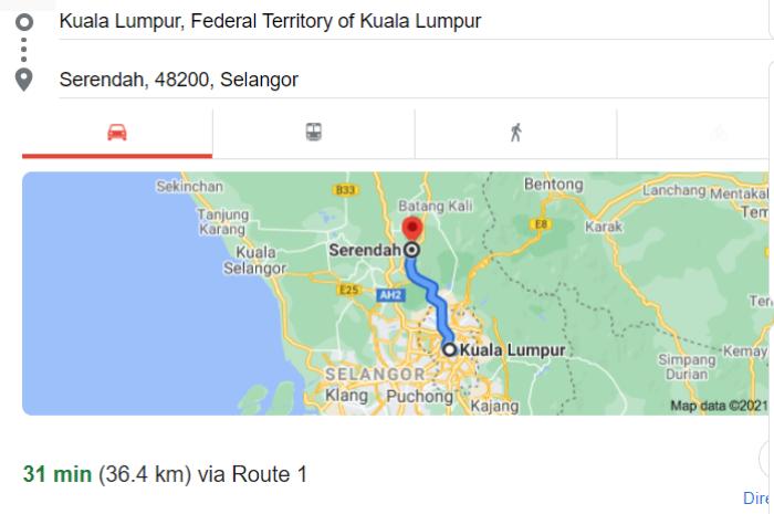 KL to Serendah